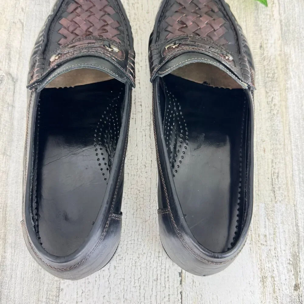 Men's Italian Casual Loafer Slip On woven with tassel size 43